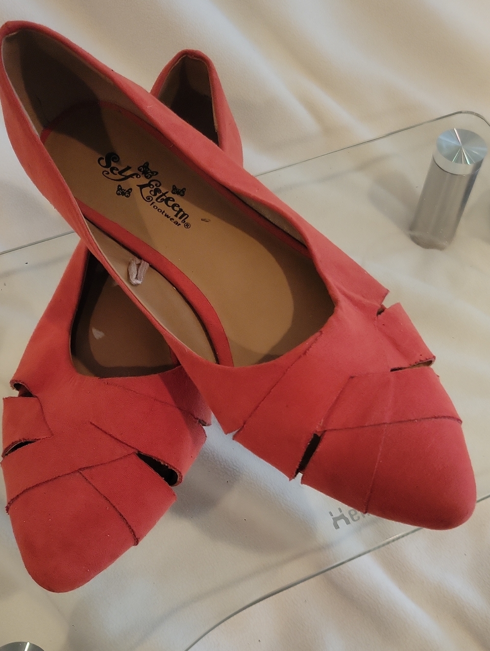 Self ESTEEM FLATS Orange Women’s Pointed Flats 8W